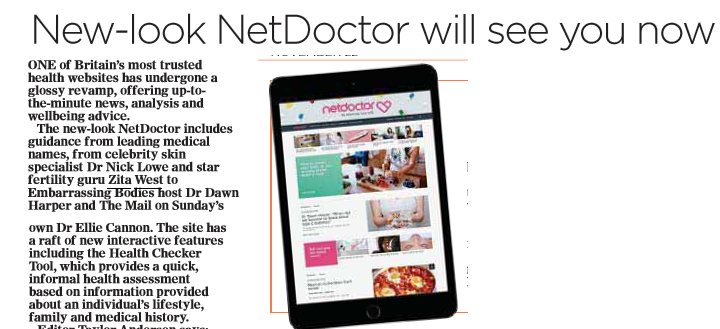 Zita_West's tweet photo. Great to be involved with the new look @NetDoctor #fertilityquestions #fertility #ivf https://t.co/OtvjjSKPdb