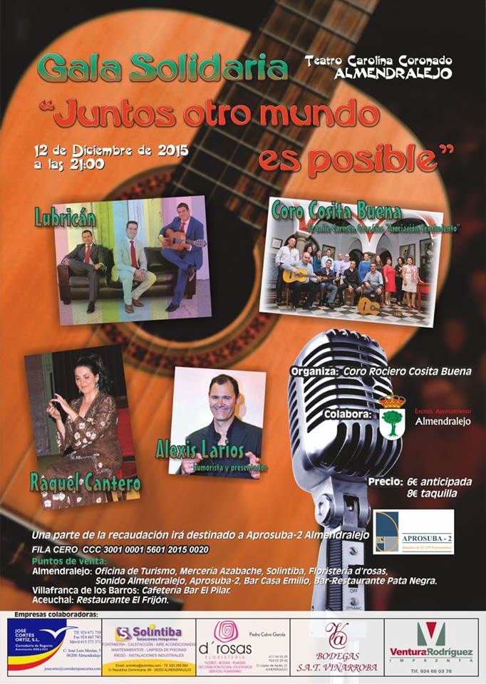 grupolubrican's tweet photo. El 12 de diciembre a las 21 h os esperamos en el Teatro Carolina Coronado de Almendralejo (Badajoz) https://t.co/K8tZM2obBR