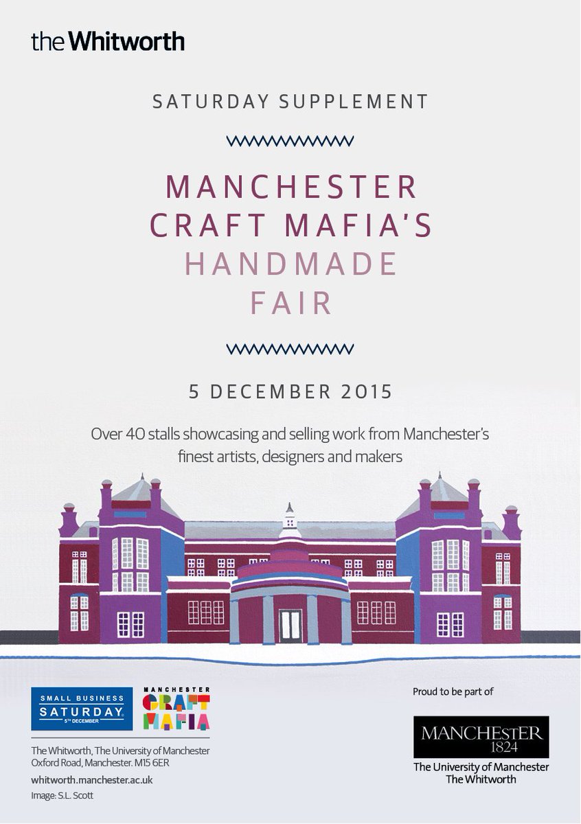 Join us on 5 December, 10am - 5pm for the <a href="/MancCraftMafia/">淺田和暉</a> Handmade Fair: bit.ly/1Pml2Ev