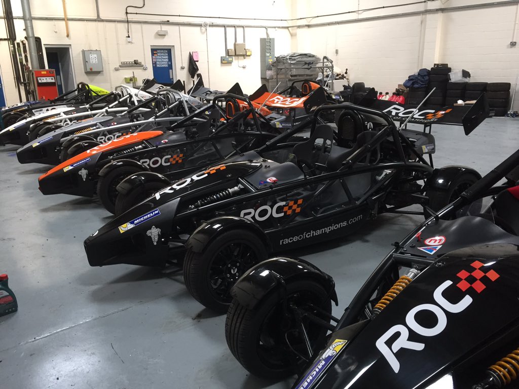 AtomCupUK's tweet photo. After a great #ROCLondon event, all cars back at HQ, safe &amp; sound. @AtomCupUK @RaceOfChampions #atomcup https://t.co/xA3B4Wmmme
