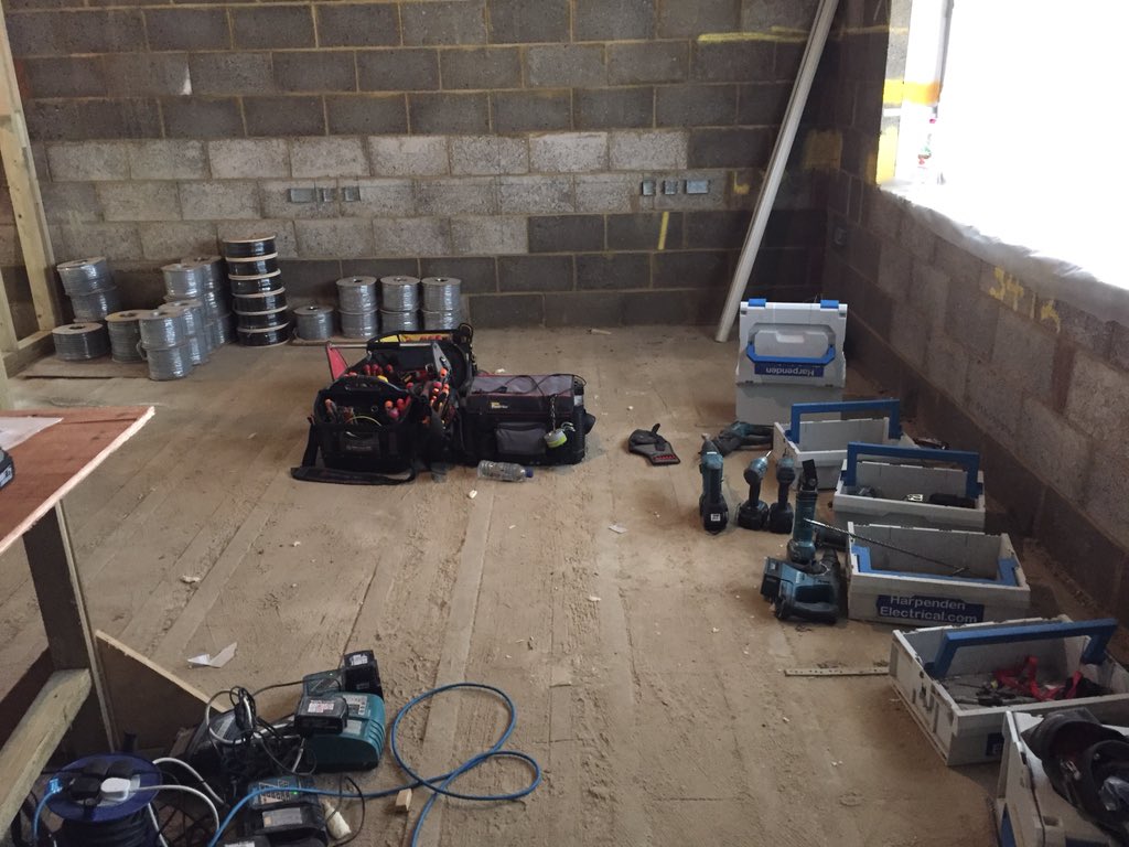 Harpelect's tweet image. Today&apos;s @LiveInstall is 1st fix of 10k ft home cabling for @CrestronHQ DM and sound,it&apos;s crying out for @HDL_UK thou