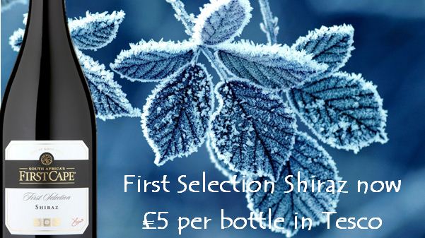 FirstCape_Wines's tweet photo. Winter hit us at the weekend! Warm up with a nice glass of Shiraz, now on offer at @TescoWines for just £5! https://t.co/izMdEnoif7