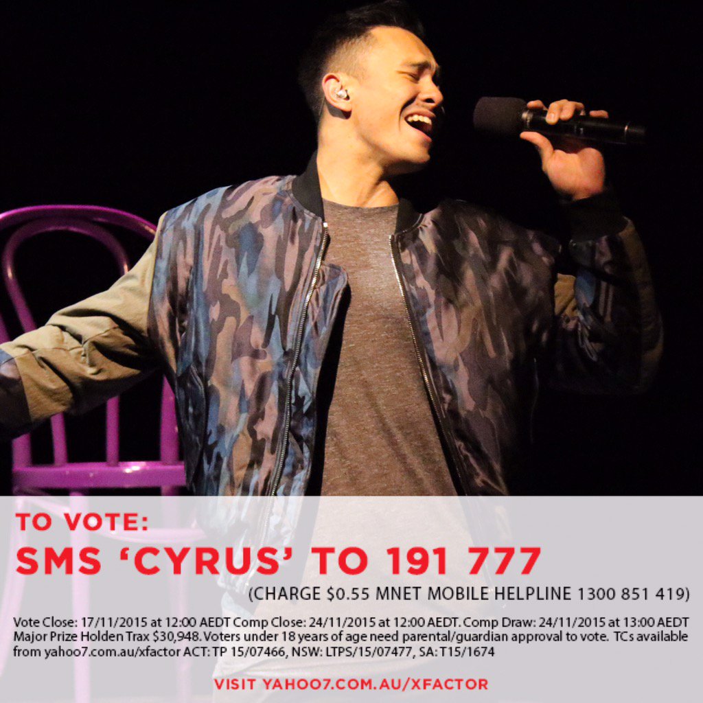cyrusvill's tweet photo. Regardless of what happens I am so grateful for everything I have been through. Sending out all my love. #xfactorau https://t.co/q8tXye3iG9