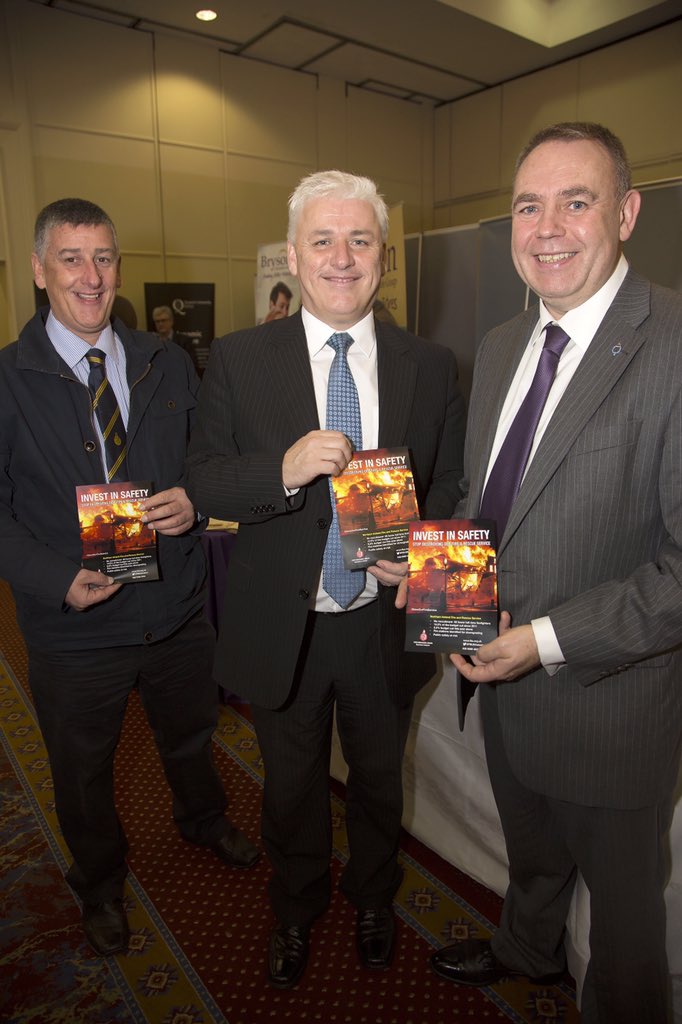 FBUNIreland's tweet photo. FBU continue to lobby against cuts to the fire service #sdlp15 https://t.co/fSOEBYWvRZ