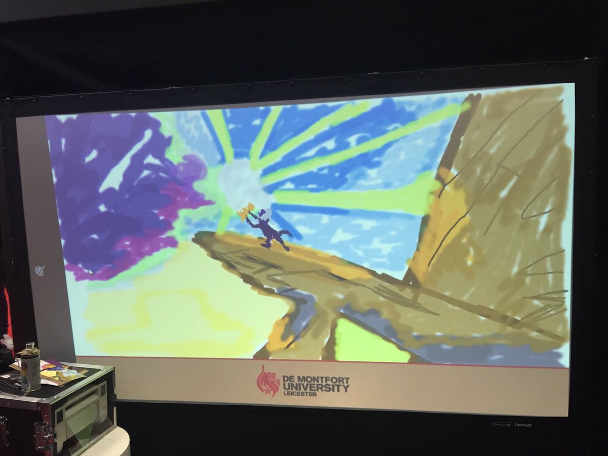 Art_and_Design's tweet photo. Prospective students are getting creative with our digital grafitti wall on Stand 67 #UCASDesign. Visit #DMUDesign https://t.co/yu0qGawicz