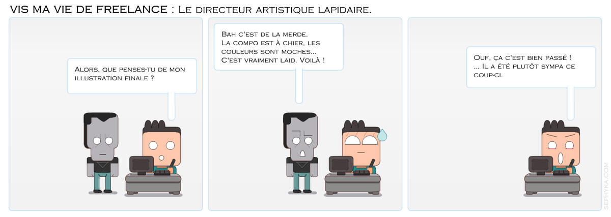 artofsephy's tweet photo. Vis ma vie de freelance ép.37 : « LE DIRECTEUR ARTISTIQUE LAPIDAIRE ». Ouïe ! https://t.co/3QBDd381xr https://t.co/LoW9PSI2WT