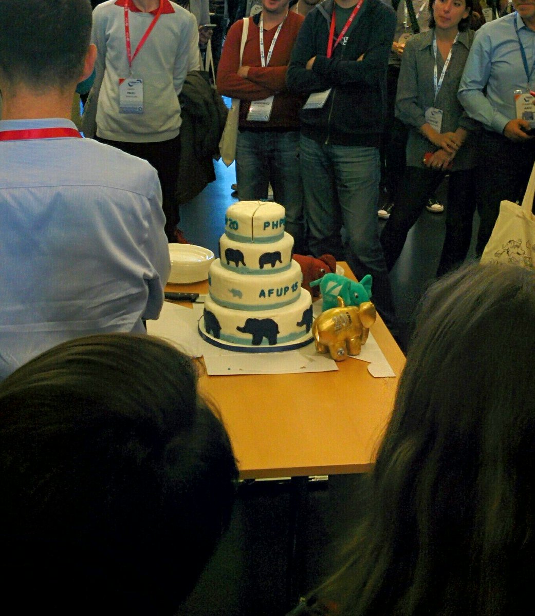 KNPLabs's tweet image. Celebrating 20 years of PHP and 15 years of @afup at #phpforum