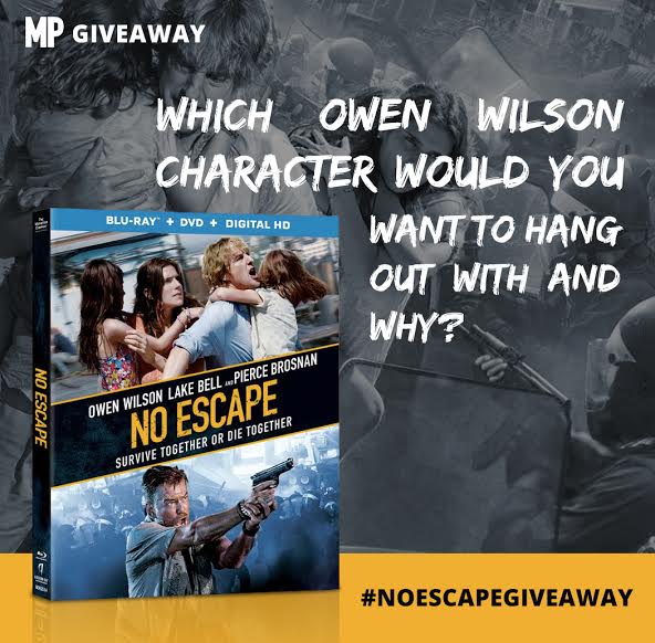 SuperNewsLiveTV's tweet image. Tell us which Owen Wilson character would hang out with &amp;amp; win a signed @NoEscape poster &amp;amp; Blu Ray! #NoEscapeGiveaway