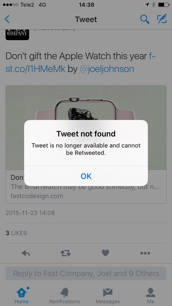 Did Apple call, maybe?