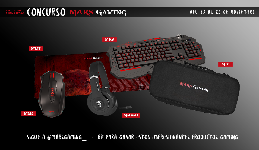 MarsGaming_'s tweet photo. ¡Sorteo! Si quieres ganar este pack de productos gaming:

RT + Follow para participar 

=) Suerte! https://t.co/4FHVeUeIYP