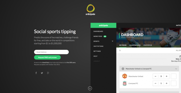 Featured #startup <a href="/anticipatetips/">Anticipate</a> "Predict the score of live matches to win real cash"  goo.gl/4XPEzU