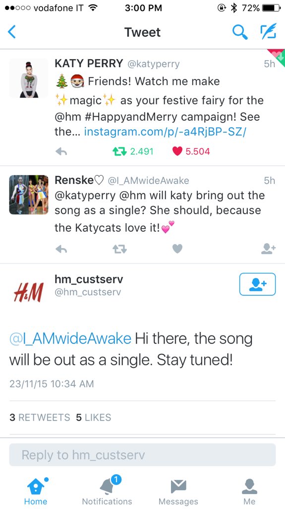 weirdguytho's tweet photo. .@katyperrylately @hm_custserv you must decide guys.... #EDIAH https://t.co/uOzMLrnRTv