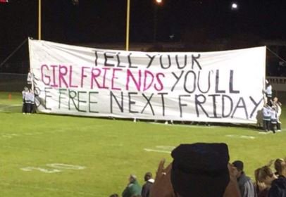 CoachSamz's tweet photo. This banner from a HS playoff game in GA is the highlight of the #Twitter12Pack https://t.co/gLFuUIh7Tg https://t.co/7ANTwECXO3
