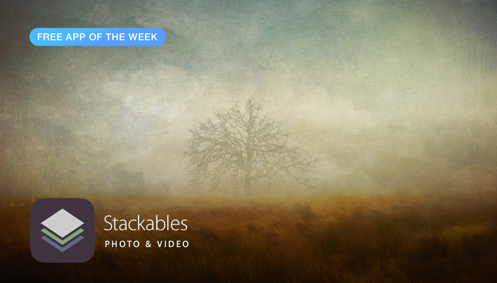AppStore's tweet image. Give your photos a unique, textured look with Stackables, our #FreeAppoftheWeek. apple.co/StackablesFree