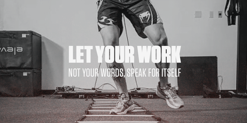 NextWorkoutApp's tweet photo. Let your work not your words, speak for itself. 
#confidence #imagine #believe https://t.co/XNMF7qrJq9