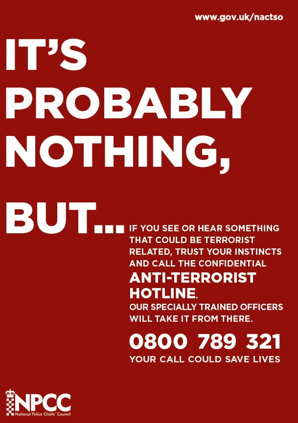 Cumbriapolice's tweet photo. Today sees the launch of national #CounterTerrorismAwarenessWeek 2015 Follow #CounterTerrorismUK for more info. https://t.co/4C2m8Tj2Bq