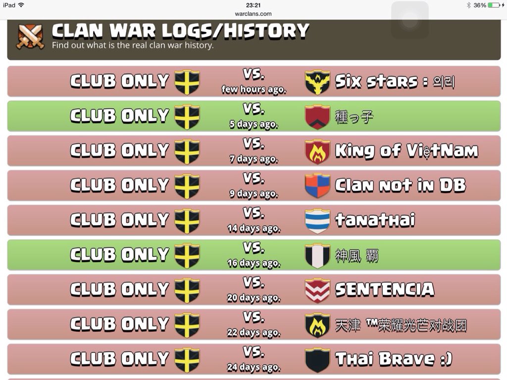 Th10クラン対戦戦績情報 クラクラ Th10clan Twitter