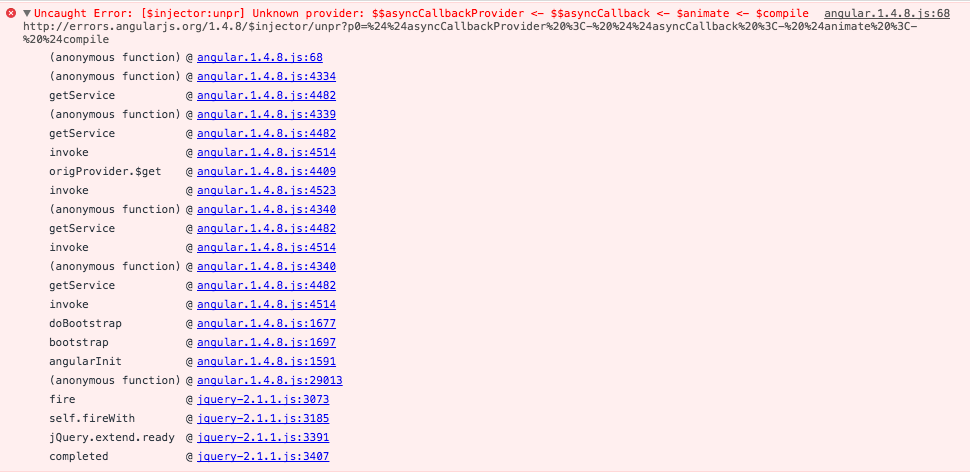 xiaoli_alex_s's tweet image. Picked the latest stable v1.4.8. First error is with $animate #angularUpdate