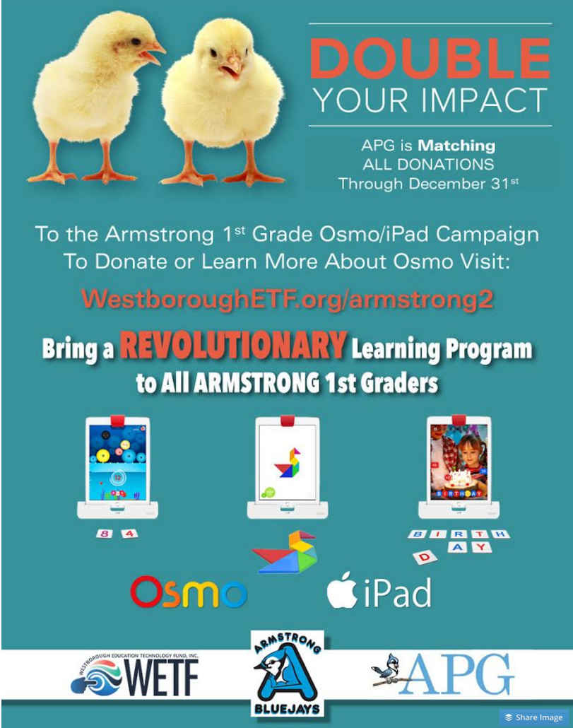 WboroTechFund's tweet photo. Armstrong families, the Armstrong Parent Group will match your donation!!! https://t.co/tZ5hnLqvkD