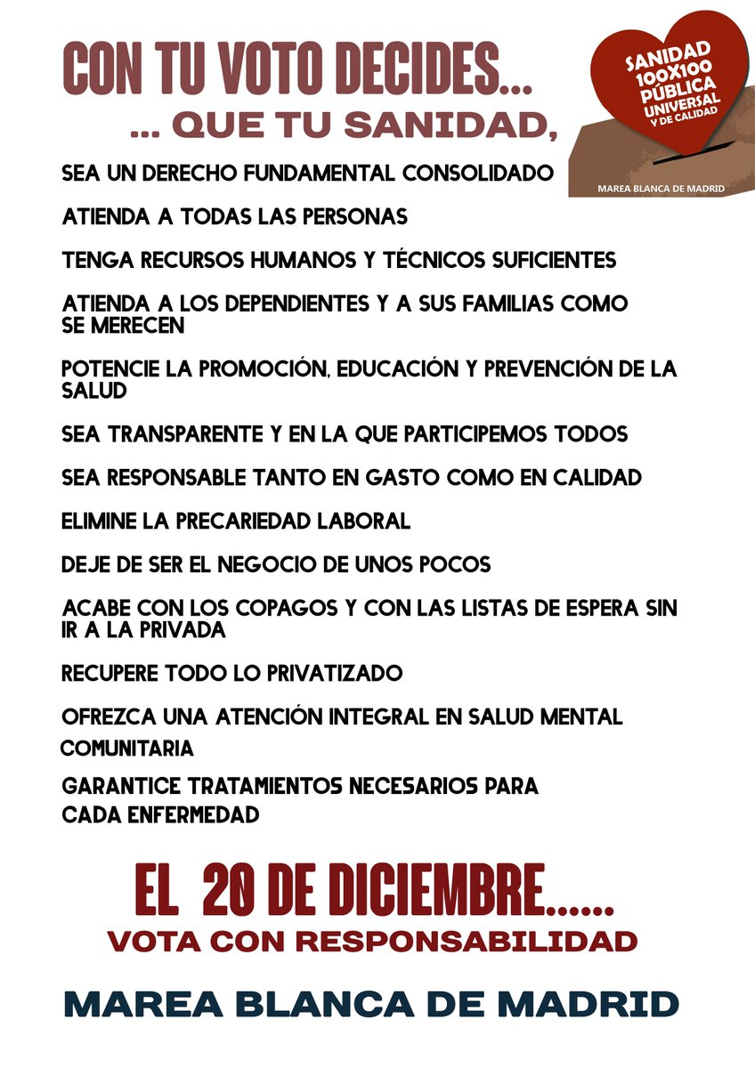 #ConTuVotoDecides <a href="/poveda_platafor/">Hospital V.Poveda</a> <a href="/HospitaldeMstol/">Hospital de Móstoles</a> <a href="/100x100publicos/">100% CSPublicos</a> <a href="/SanidadEnLucha/">Sanidad En Lucha</a> <a href="/sangrepublica/">🏳️‍🌈PublicBlood;-)🏳️‍⚧️</a> <a href="/Hosp_Henares/">Hospital Henares</a>