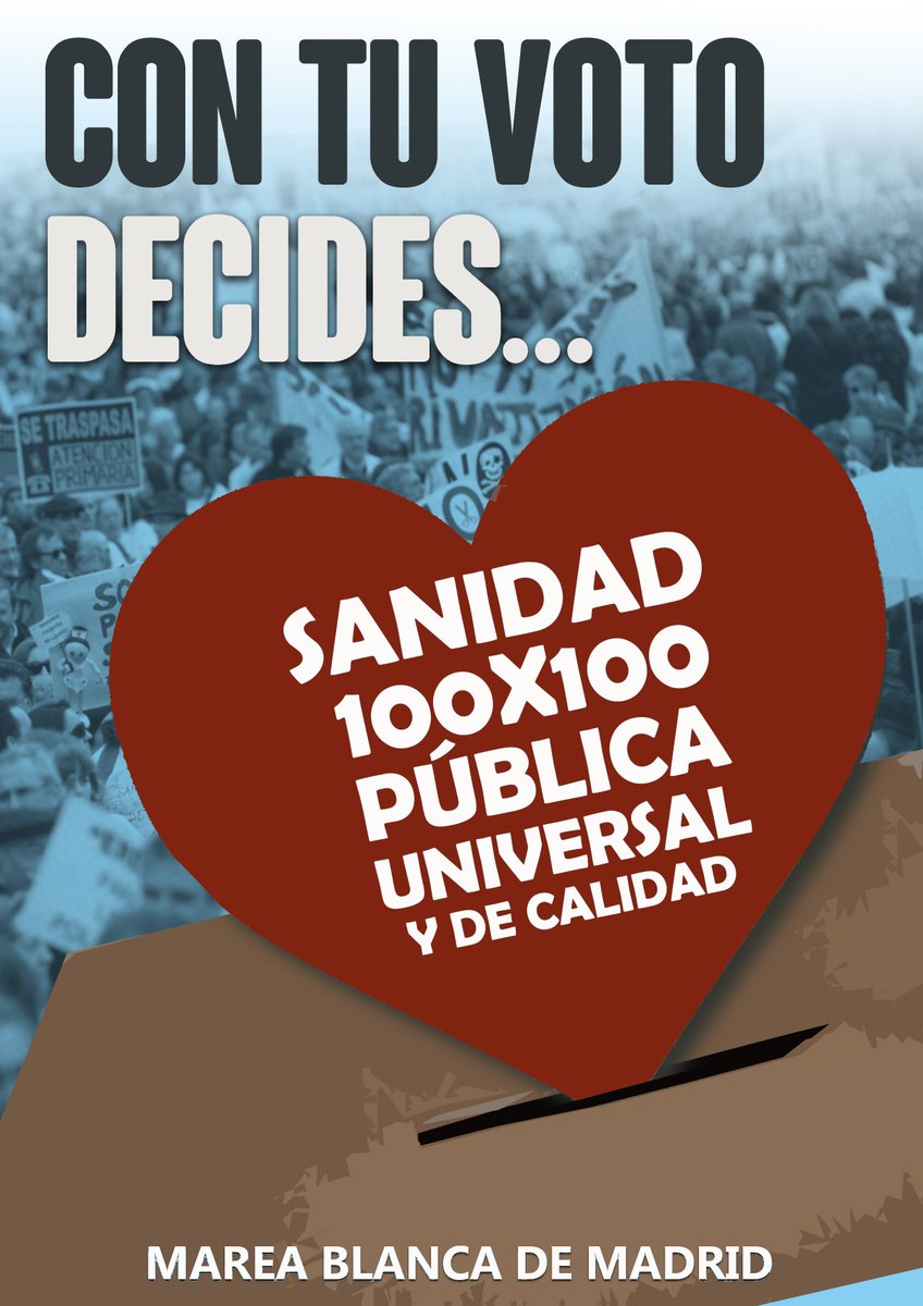 PATUSALUD's tweet photo. #ConTuVotoDecides @poveda_platafor @HospitaldeMstol @100x100publicos @SanidadEnLucha @sangrepublica @Hosp_Henares https://t.co/vBZKdUkEER