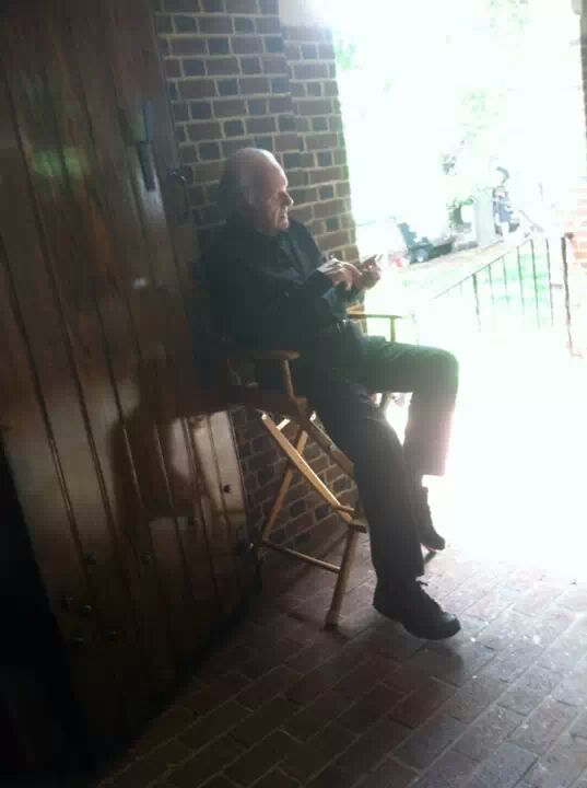 On set with Sir Anthony Hopkins. .of Solace