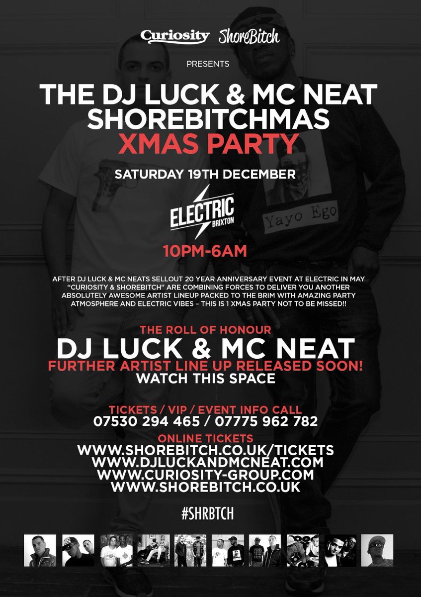 RachelUKGBrunch's tweet photo. 🌟🌟🌟NEWSFLASH TOMORROW AT 6PM🌟🌟🌟 #SHOREBITCHMAS #LINEUP #XMAS #UKG #CURIOSITYPROMO #ELECTRICBRIXTON #SHRBTCH 🎄🎄🎄🎄🎄 https://t.co/gG7Pve2Lzl
