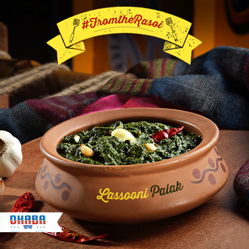 #FromTheRasoi Our Lasooni Palak is a bowl full of flavours and happiness.