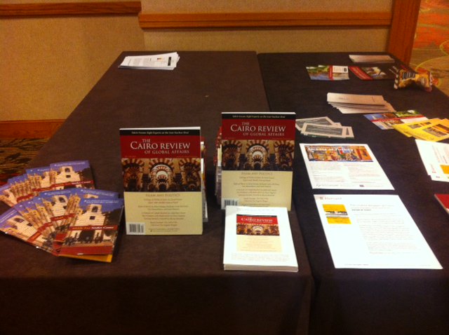 CairoReview's tweet photo. Pick up a copy of the latest Cairo Review: Islam and Politics at #MESA2015Denver!
#MESA2015 https://t.co/93l0vI01ll