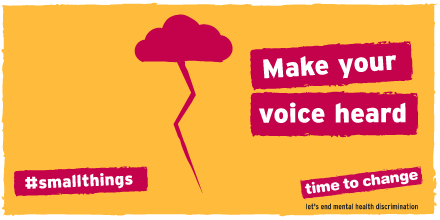 #smallthings make a big difference to someone with a mental health problem. Join our thunderclap: //t.co/O8iYICchao