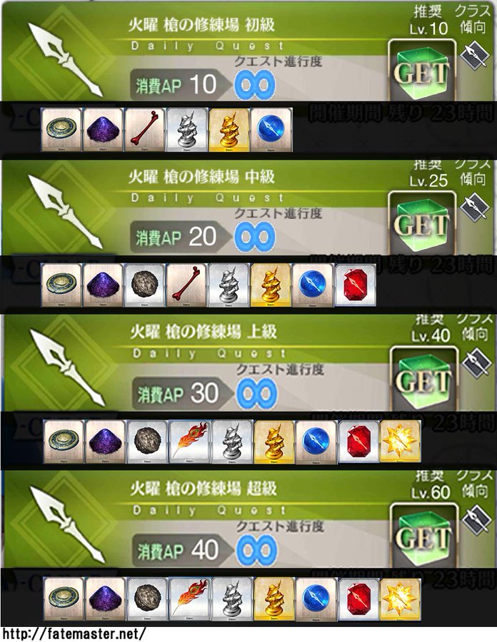 Fgoの曜日クエストのドロップ素材まとめ Fate Grand Order攻略 Renote リノート
