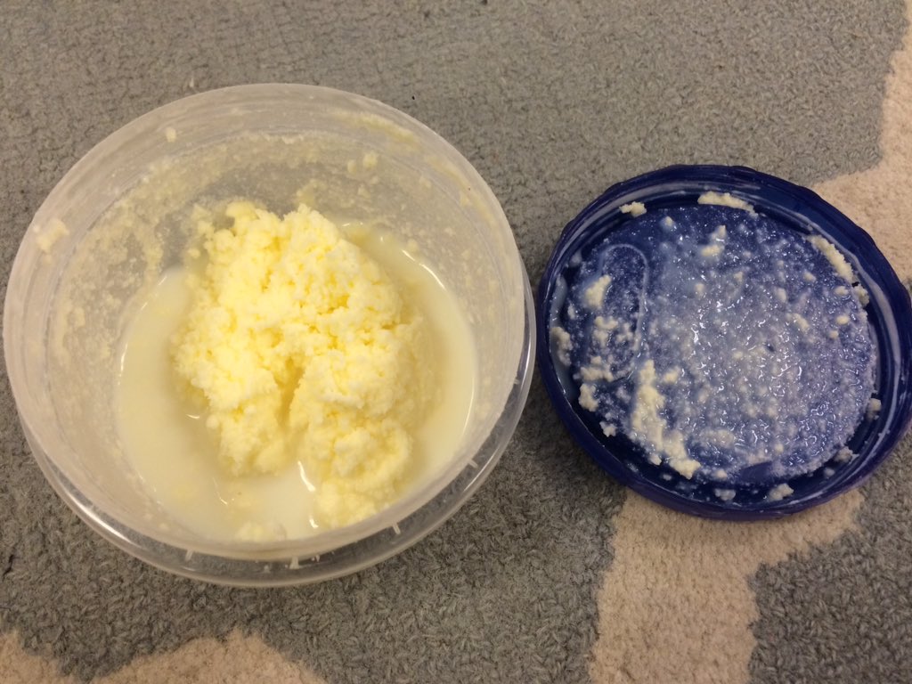 MrsBrosigsClass's tweet photo. We made butter today! A taste of long ago. https://t.co/Gvx49dgc0z