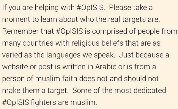 TorReaper's tweet photo. Could not stress this enough! #GhostSec #OpISIS https://t.co/WD1ZjXcyi1