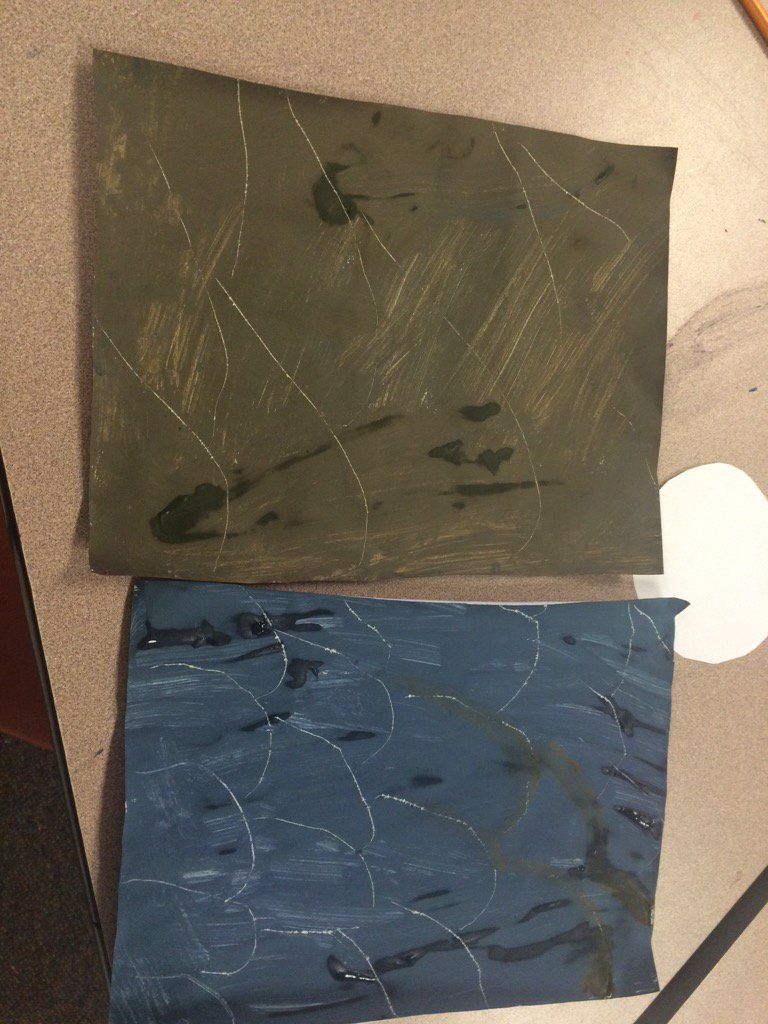 msfrerichsclass's tweet photo. We painted textured paper!!! We're going to make animal habitat collages to wrap up our IB unit! Stay tuned... https://t.co/A2VtQ0sUiF