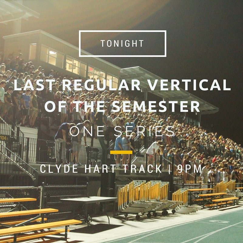 VerticalWaco's tweet photo. Tonight is the last regular Vertical of the semester before our all worship night next Mon. Don't miss! 9pm, Track. https://t.co/eAw5OohxE5