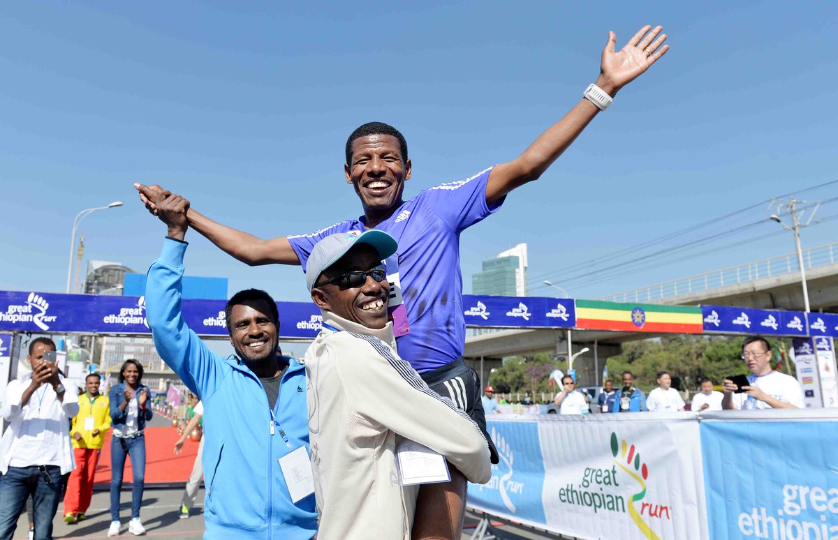 worldrunningcom's tweet photo. Farewell Haile! 

The Ethiopian raced for the final time at Sunday's Great Ethiopian Run.

https://t.co/dJFHuTuqqy https://t.co/N8cxh3XmGZ
