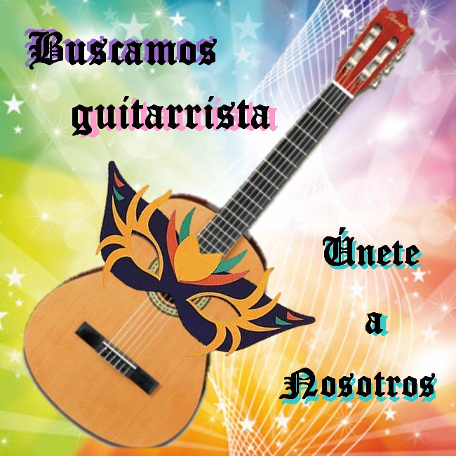 ¡Atención canavaleros! buscamos nuevo componente como guitarrista, si sabes tocar la guitarra, únete a nosotros.
