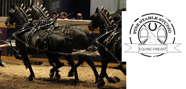 PineStableArt's tweet photo. 6 Horse Hitch Championship saw wagons from all over North America at the #RAWF2015 #horses https://t.co/s7rWKcNJvR
