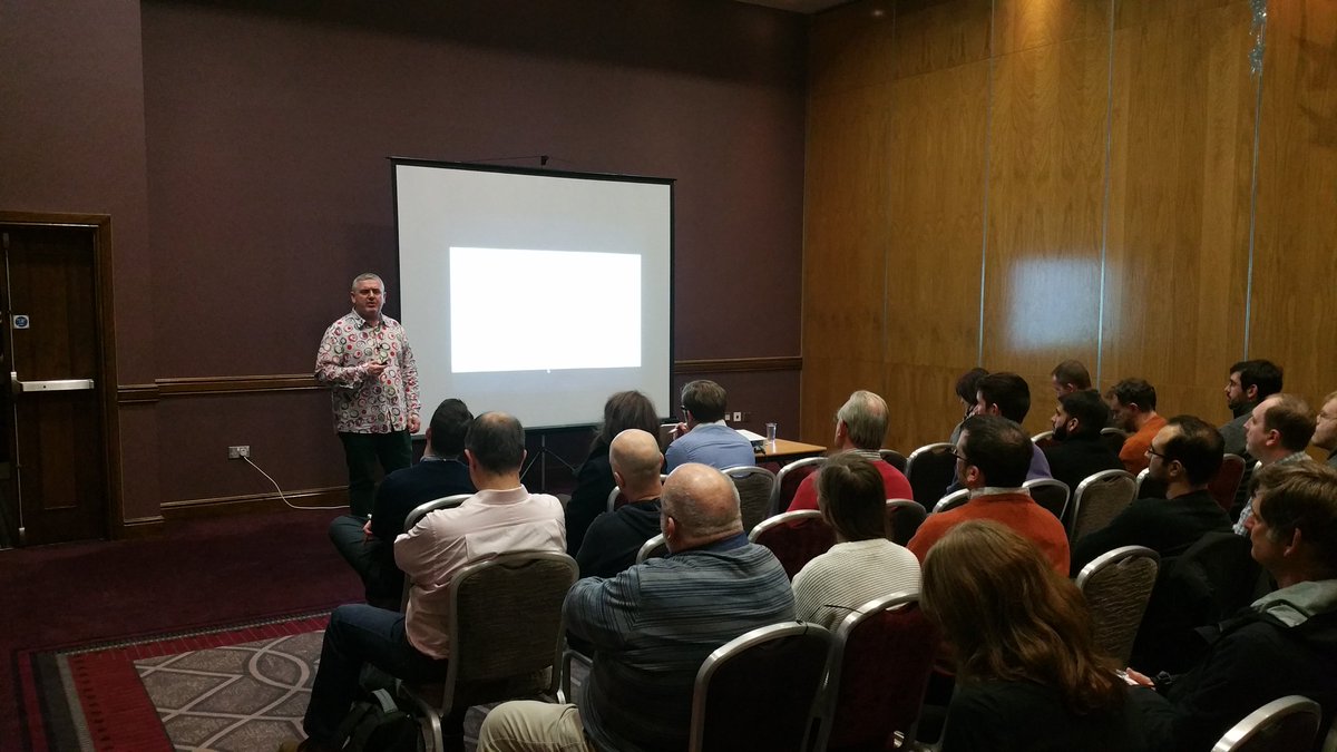 AgileMK's tweet photo. John Coleman from @valueglide at Agile:MK talking about business transformation using #agile https://t.co/FzC3n7YWXh