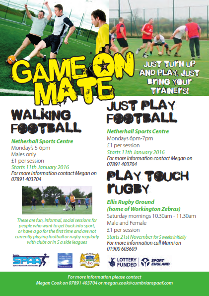 WorkingtonRFC's tweet photo. Looking for a chance to get out of the house and get involved in some sport?
Give touch rugby a go this Sat. https://t.co/yVkZa9YLwB