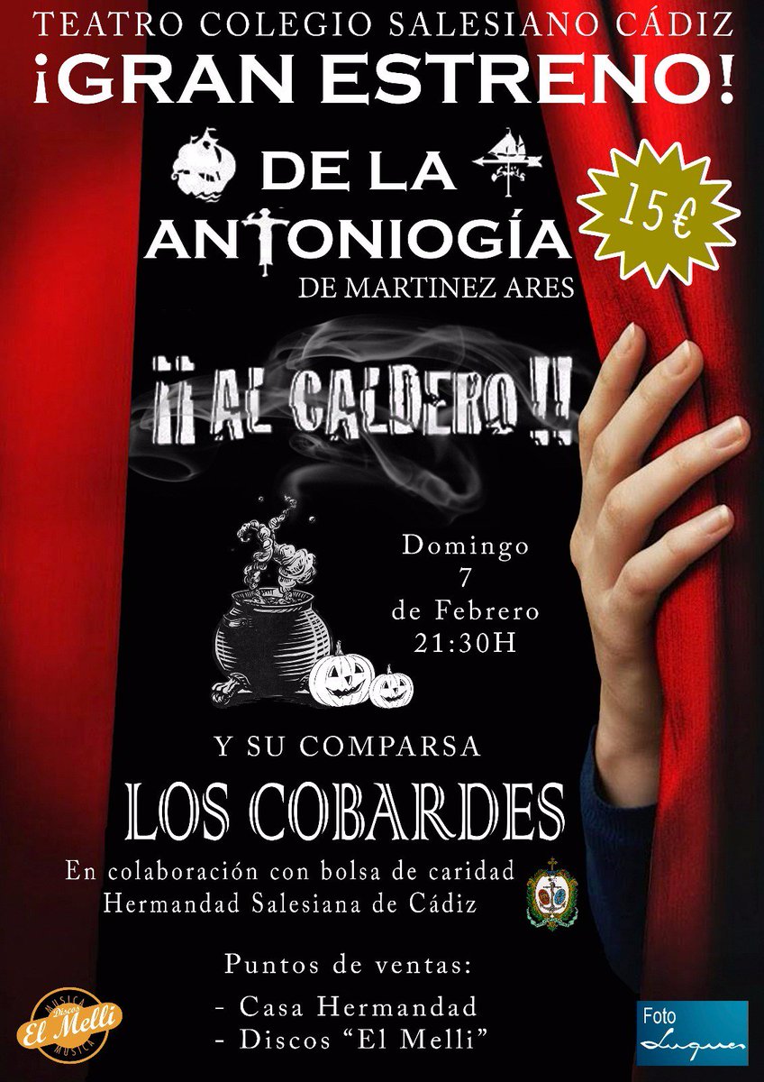 DespojadoCadiz's tweet photo. ANTOLOGÍA  MARTÍNEZ ARES JUNTO A "LOS COBARDES", DOMINGO 7 FEBRERO  2016 21:30 H https://t.co/L092GDj2OD