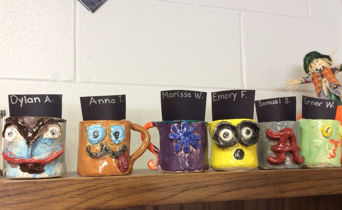 ArtVHEC's tweet photo. Ugly mugs are exhibited in the VHEC Media Center- through December! https://t.co/desjoIxftk