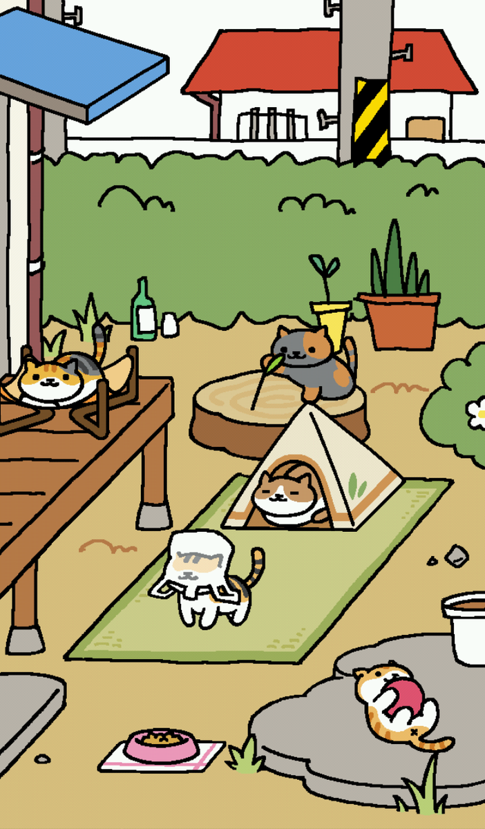 Midori767's tweet photo. More kittens!  #BrusselsLockdown #nekoatsume https://t.co/M1od6RxECP