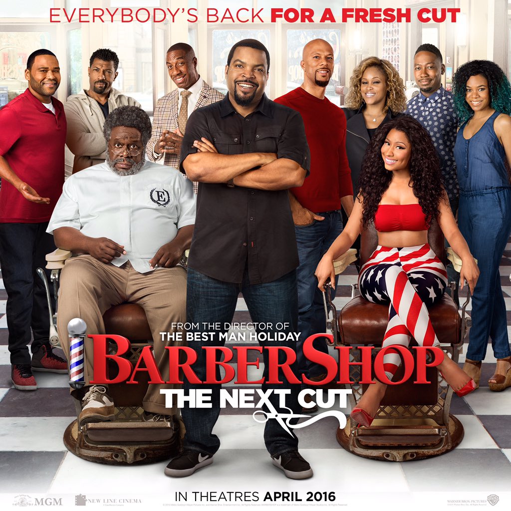 CedEntertainer's tweet photo. In theaters soon #Barbershop @barbershopmovie https://t.co/QqmZnlJNg0