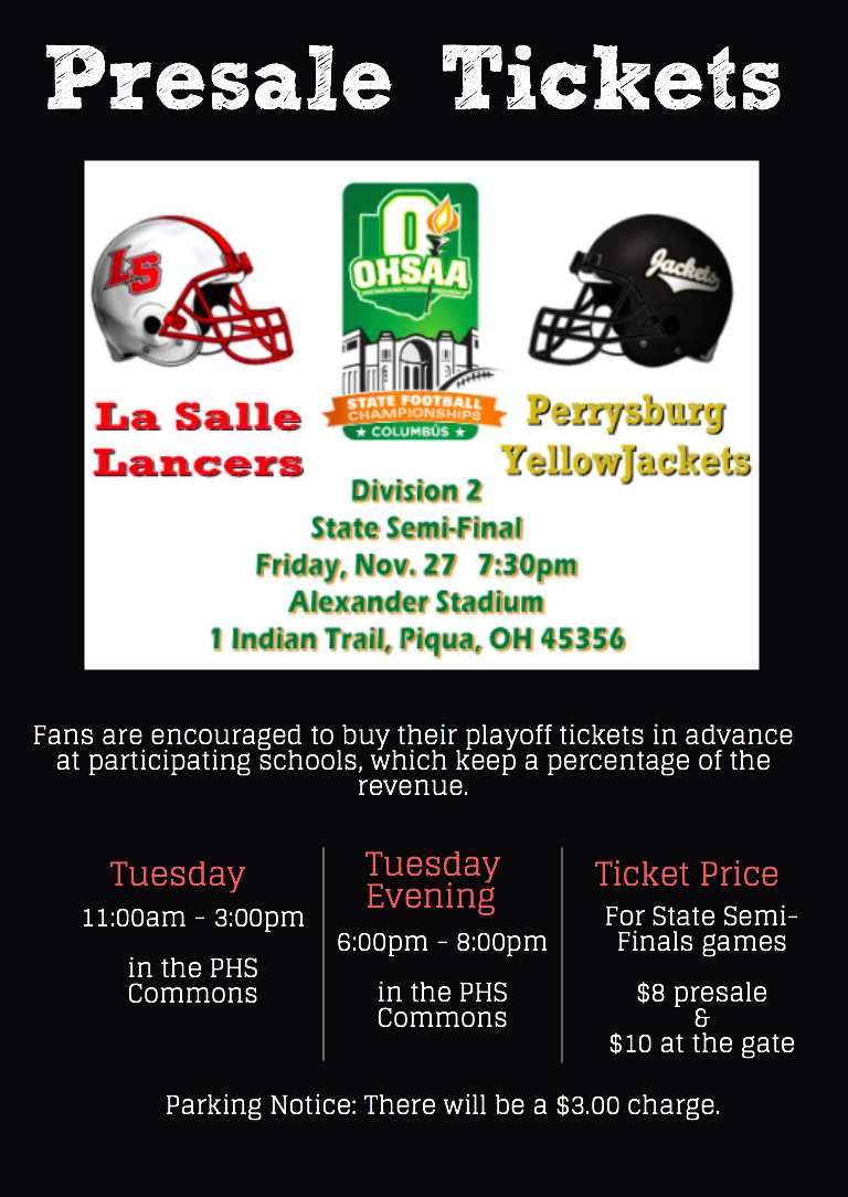 PburgAthletics's tweet photo. Please retweet &amp; spread the word about purchasing presale tickets TOMORROW. $8 presale &amp; $10 at the gates on Friday. https://t.co/vyzolNkDjx