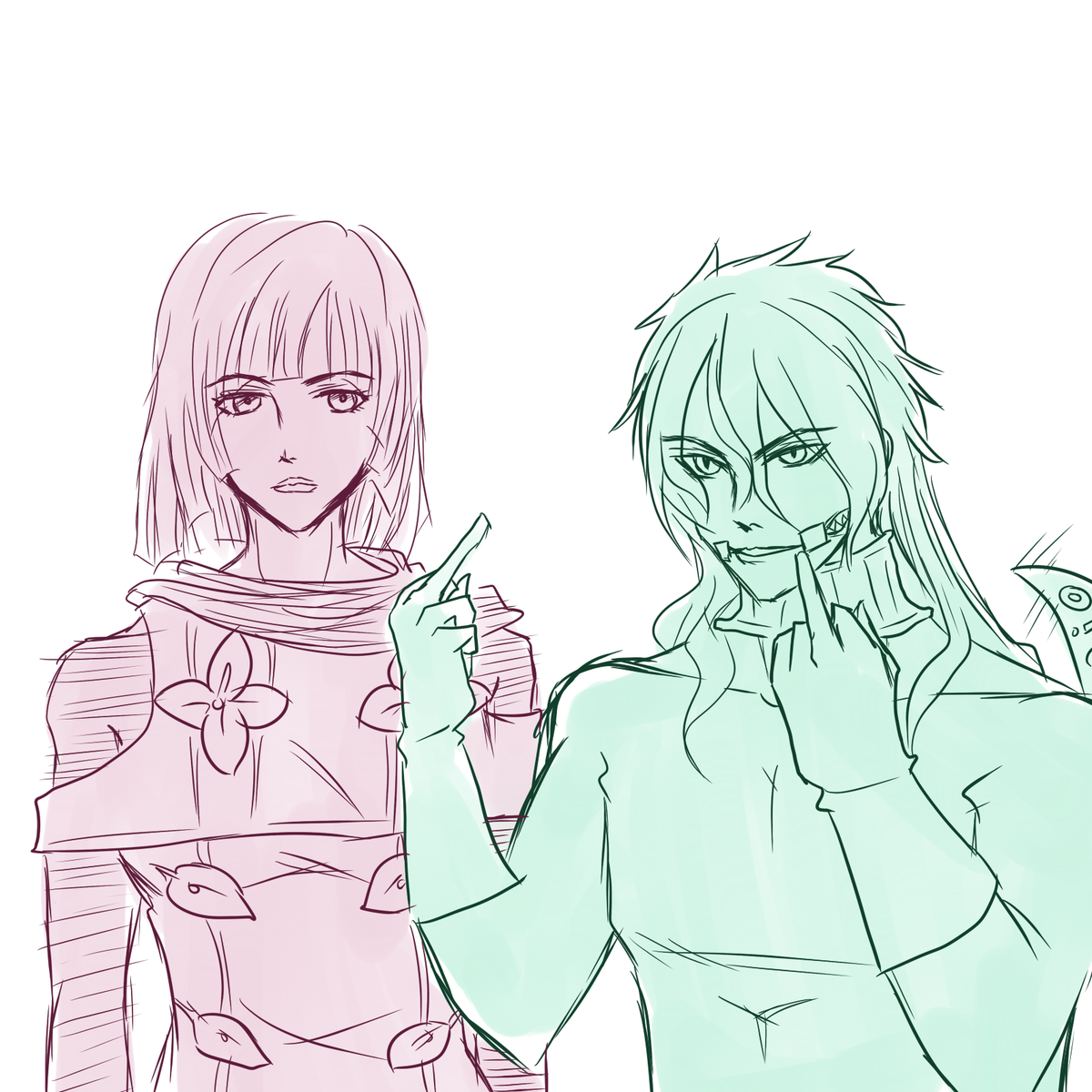 Celestiaru's tweet photo. draw ur otp like this #diepan https://t.co/vlFaCUZR5e