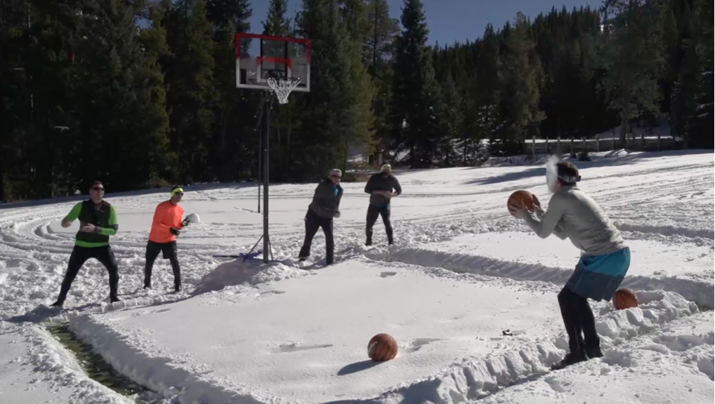 DudePerfect's tweet photo. RT if you're rooting for Coby in today's #SnowDayBattle!! #WhenYouSeeIt #InTheFACE https://t.co/TF5UUelXhB