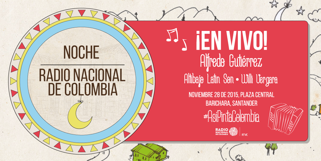 INRAVISIONco's tweet photo. Estos artistas pintarán con música nuestros ❤️ en #Barichara ¡Este sábado es la #LaNocheDeColombia @RadNalCo! https://t.co/TKlsLbAfG7