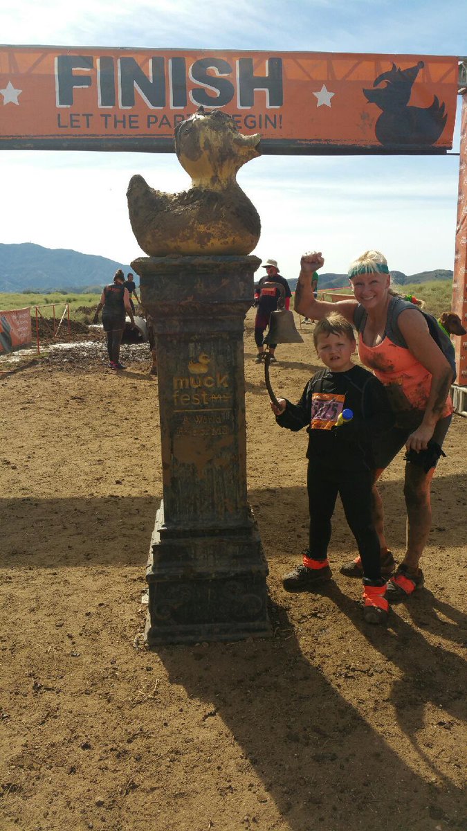 @MuckFestMS my 20 year war.... My 7 year old hero - Rocky I love you....Mommy is so proud of you!