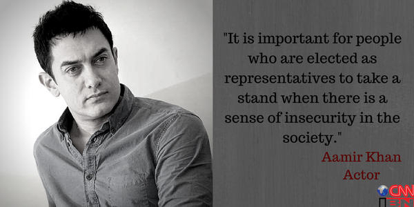 CNNnews18's tweet photo. Aamir Khan joined the chorus of intelligentsia against growing intolerance https://t.co/7XR4WNWpum